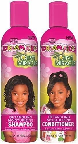 African Pride Dream Kids Olive Miracle Detangling Shampoo and Conditioner Combo Set Beauty & Personal Care African Pride