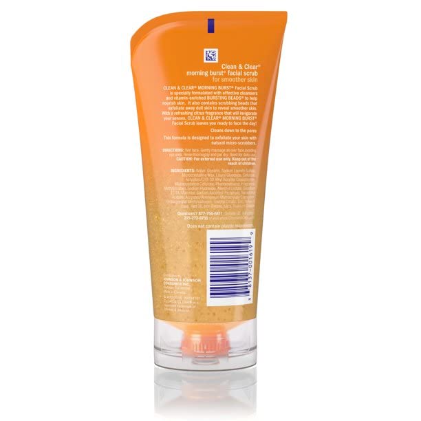 Clean & Clear Morning Burst Facial Scrub For All Skin Types,5 Fl Oz (Pack of 2) Beauty & Personal Care Clean & Clear