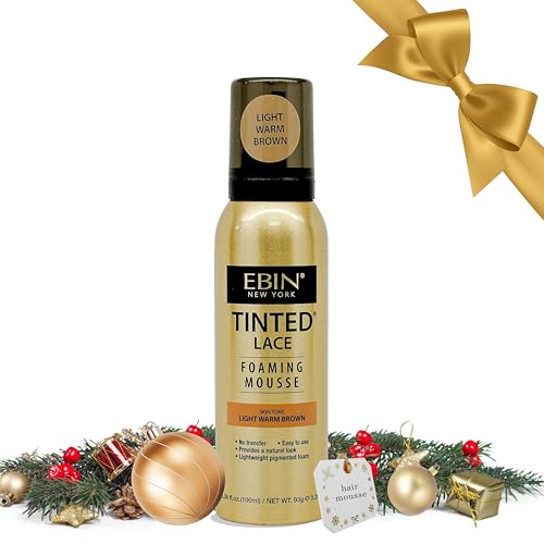 EBIN NEW YORK Tinted Lace Foaming Mousse - Light Warm Brown, 3.38oz/ 100ml Beauty & Personal Care EBIN NEW YORK