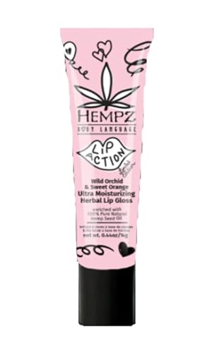 Hempz Lip Action Wild Orchid & Sweet Orange Lip Gloss .044oz Limited Edition Beauty & Personal Care Hempz