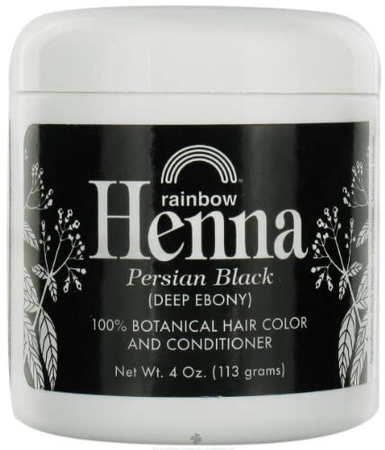 Rainbow Research Henna Hair Color and Conditioner, Persian Black Deep Ebony, 4 Ounce Beauty & Personal Care Rainbow Research