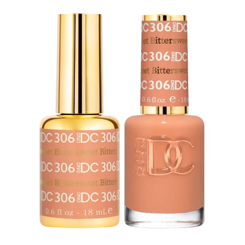 DND DC Gel Polish Set, Beige Nude Collection, UV/LED Gel Polish and Air Dry Nail Lacquer, Matching Chip-Free Polish Duo, 306 Bittersweet, 0.5 Fl Oz Beauty & Personal Care DAISY DND
