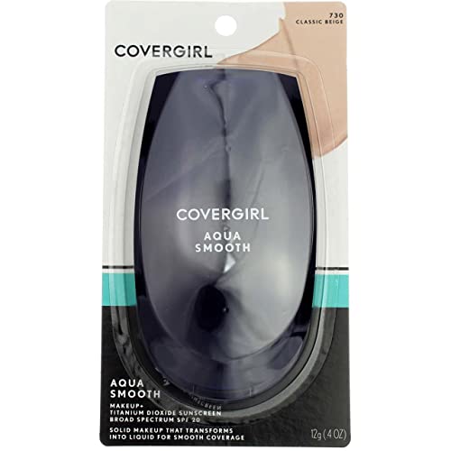 CoverGirl Aquasmooth SPF 20 Compact Foundation, 730 Classic Beige, 0.4 Ounce Beauty & Personal Care COVERGIRL