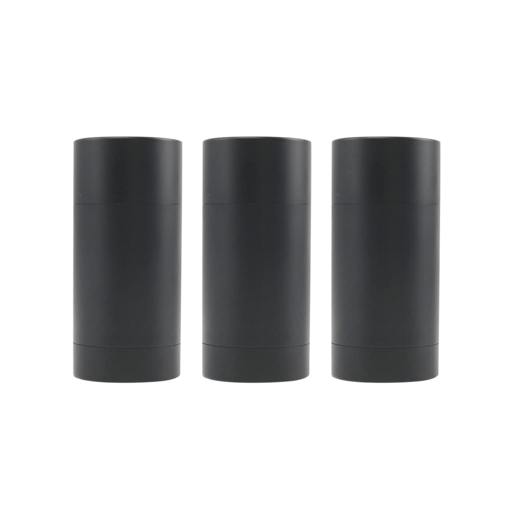 3-Pack 75ml Empty Deodorant Containers Round Tubes Twist-up Reusable Recyclable Plastic Deodorant Lip Balm Lip Gloss Storage Containers (Frosted Beauty and Personal Care UTURAL