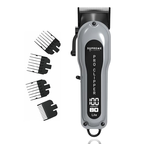 Supreme Trimmer Pro Clipper Lite - 210 Min Run Time Professional Hair Cutting Tool Set + Hair Comb, Scissors & Fade Blade - STC5000 Beauty and Personal Care Supreme Trimmer