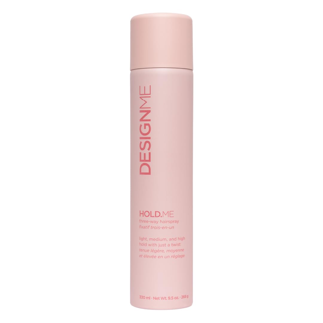 HOLD.ME Three-Way Hairspray by DESIGNME | Hairspray with Light, Medium, & High Hold Options | Extra Hold Hair Spray with Thermal Protectors & Vitamin Beauty & Personal Care Design.Me