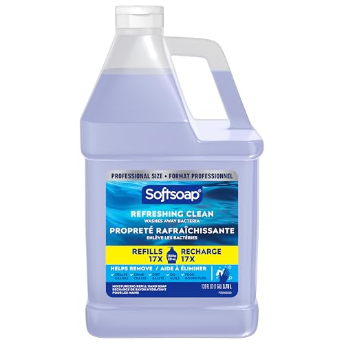 Softsoap Antibacterial Liquid Hand Soap Refill, Refreshing Clean, Moisturizing Hand Soap, 1 Gallon,White Beauty & Personal Care Softsoap