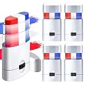 4 Pack Red White Blue Face Paint, USA Flag Color Stripe Stick, Patriotic Face Body Painting for Sports Parties, 4th of July, Parades Accessories Beauty & Personal Care Geodurn