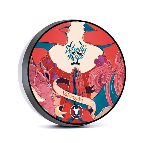 Valentynka Tallow Shaving Soap. Enriched with Donkey Milk, Water Buffalo Milk, Whey Proteins, Omega 3, Omega 6, Hops Extract. Canadian Fir, Leather Beauty and Personal Care Wholly Kaw