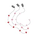 Numblartd Set of 3 Handmade Streamline Hair Extensions Hair Clip Pins with Acrylic Love Heart Bead - DIY Hair Clip Comb Hairpin Headdress Hair Beauty & Personal Care Numblartd