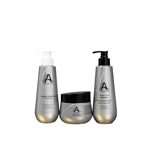 Inova Professional Madison Collection Smooth Protection Shampoo 11 oz. Smooth Hydration Conditioner 11 oz. Miracle Mask Intense Repair (Strong) 10.2 Beauty & Personal Care Inova Professional