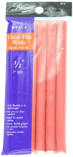 Diane 7 Inch Twist Flex, Red, 1/2 Inch, 6 Count Beauty & Personal Care Diane
