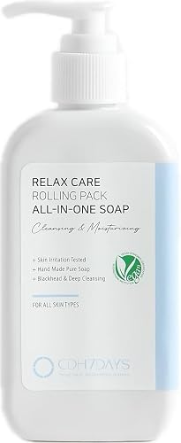 CDH7DAYS Vegan Certified Handmade Low pH Body & Face Soap (pH 5.5-6.6, Made in Korea) K-Beauty All in One Rolling Pack Cream Cleanser, Plant Based Beauty & Personal Care CDH7DAYS Soap that Resembles Nature