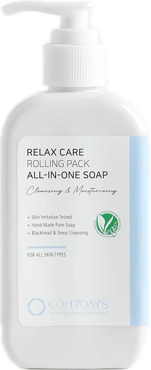 CDH7DAYS Vegan Certified Handmade Low pH Body & Face Soap (pH 5.5-6.6, Made in Korea) K-Beauty All in One Rolling Pack Cream Cleanser, Plant Based Beauty & Personal Care CDH7DAYS Soap that Resembles Nature