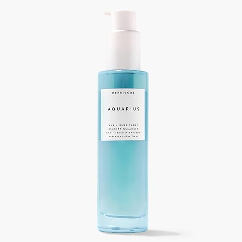HERBIVORE Aquarius BHA + Blue Tansy Clarity Cleanser | Deep Cleansing Face Wash with Gentle Exfoliation for Oily-Combination Skin, Vegan, 100 mL / 3.3 Beauty & Personal Care HERBIVORE