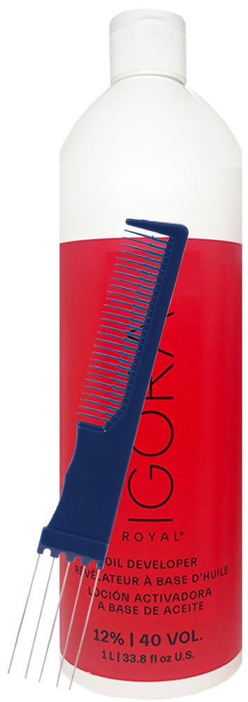 Royal 12% 40 Volume Developer 33.8 oz and Dual Purpose Comb (Bundle 2 items) Beauty & Personal Care M Hair Designs