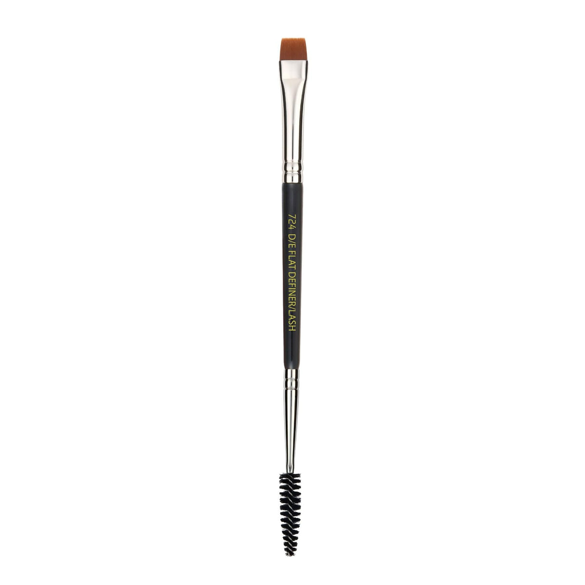 Bdellium Tools Professional Makeup Brush - Maestro Series 724 Double-ended Flat Definer and Spoolie - With All-Vegan Synthetic Fibers, For Grooming