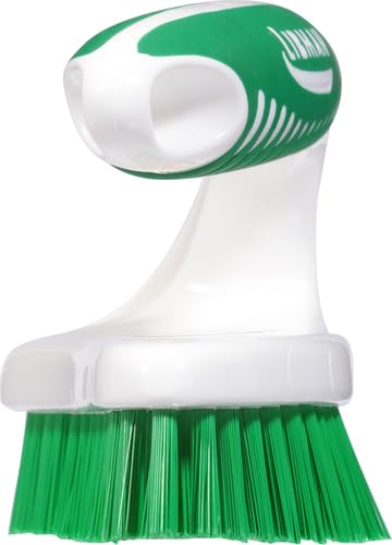 2 1/2 in W Scrub Brush, Stiff, 5 1/2 in L Handle, 7 in L Brush, Green, Polypropylene, Santoprene - 1 Each Beauty and Personal Care LIBMAN COMMERCIAL