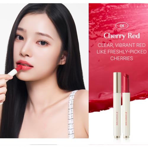 # HANHYUNJAE Pro Melt Lip Balm, 3 Colors Food-Inspired Glossy Finish (01 / Cherry Red) / 0.098oz / Vegan, Hypoallergenic, Hydrating Melting Balm Beauty and Personal Care HANHYUNJAE