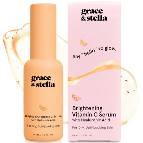 grace & stella Vitamin C Serum for Face (50ml /1.7 fl oz)- Brightening Vitamin C for Face with Hyaluronic Acid Serum To Reduce Dullness & Dark Spots Beauty & Personal Care grace & stella