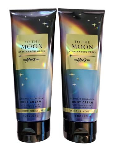 Bath & Body Works Men's To the Moon Ultimate Hydration Body Cream 8 Ounces Pack of 2 Beauty & Personal Care Bath & Body Works