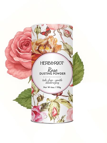 Herb & Root Body Powder Gift Set- Oprah's Favorite Things, 3 Talc-Free Scents: Lavender, Rose, Vanilla, Large Puff Beauty and Personal Care Herb & Root
