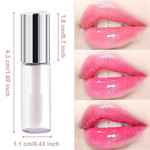 Yosoo 45Pcs Reusable Lipstick Bottle, 1.2ML Empty Lip Gloss Tubes Clear Mini Handmade Containers for Lip Balm DIY Cosmetic Storage Travel Use Beauty & Personal Care Yosoo