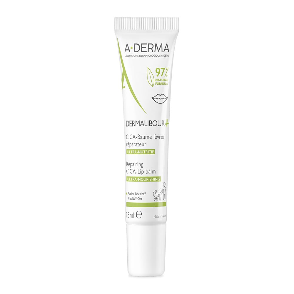 A-derma Dermalibour+ Repairing Cica-lip Balm 15 Ml Beauty and Personal Care A-Derma