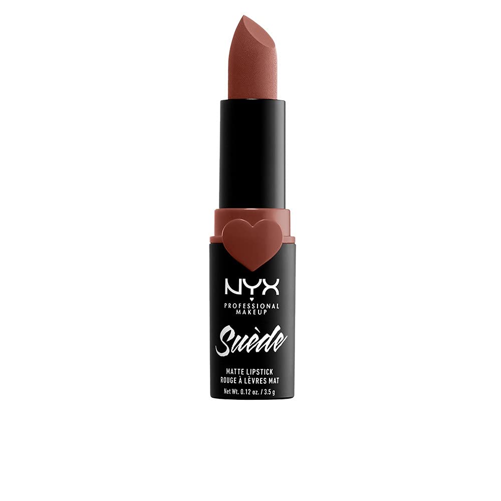 NYX PROFESSIONAL MAKEUP Suede Matte Lipstick, Vegan Formula - Free Spirit (Medium Nude with Pink) Beauty & Personal Care NYX PROFESSIONAL MAKEUP