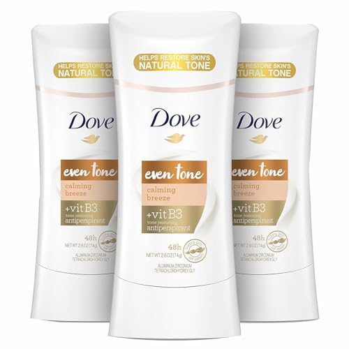Dove Even Tone Antiperspirant Deodorant Stick Apple Blossom & Mango Butter 3 Count For Uneven Skin Tone 2.6 oz Beauty and Personal Care Dove