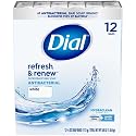 Dial Antibacterial Deodorant Bar Soap, 4 oz bars, White, Pack of 12 Beauty & Personal Care Dial