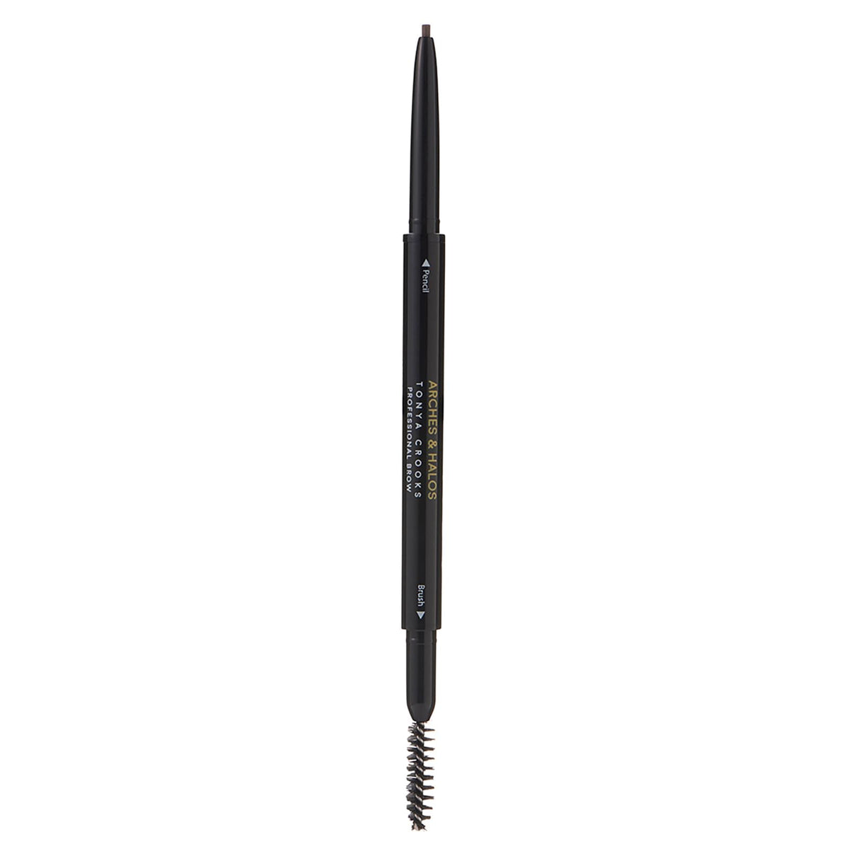 Arches & Halos Micro Defining Brow Pencil - Fuller and More Defined Brows - Long-Lasting, Smudge Proof, Rich Color - Dual Ended Pencil with Brush -