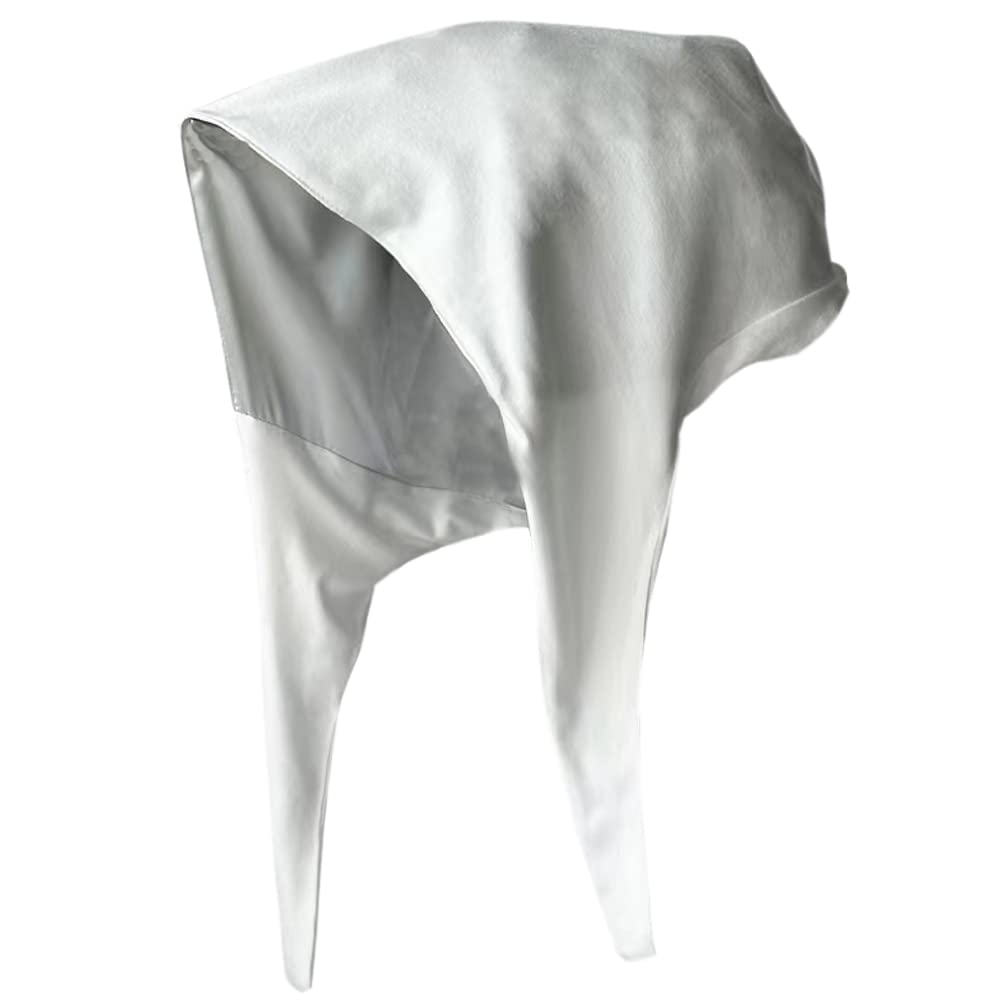 Belsen Satin Bonnet Silk Bonnet Sleep Cap Satin Lined Slouchy Beanie Night Sleeping Hat Adjustable for Curly Hair (White) Beauty and Personal Care Belsen