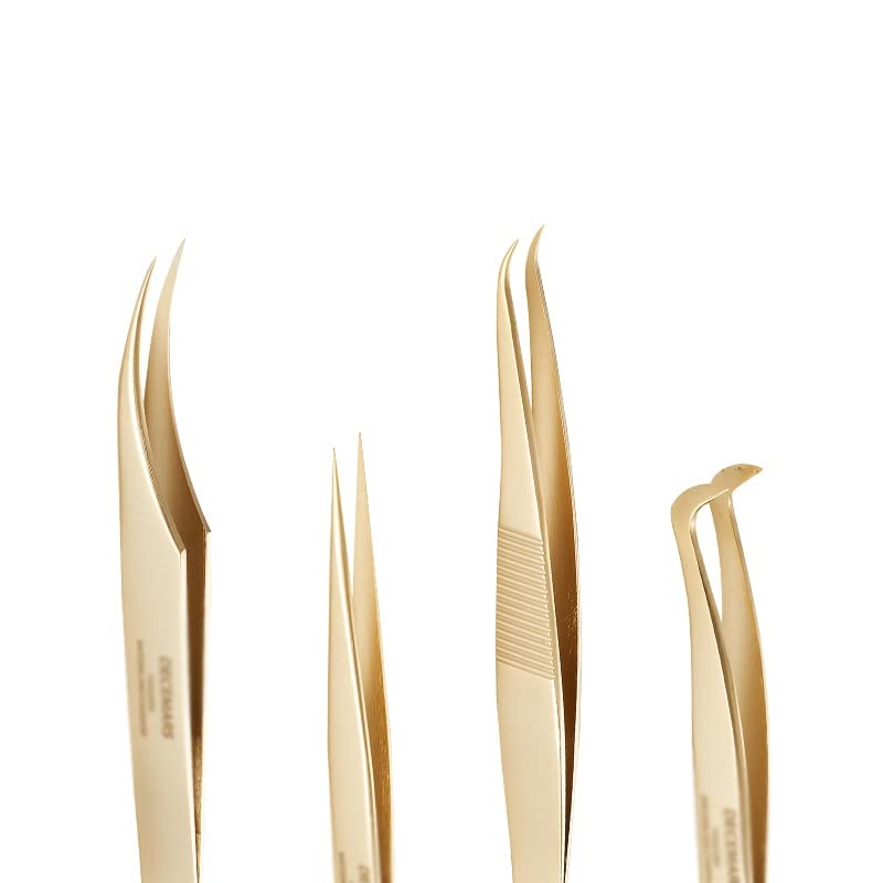 Eyelash Extension Tweezers Gold Color Beauty and Personal Care NSUQOA