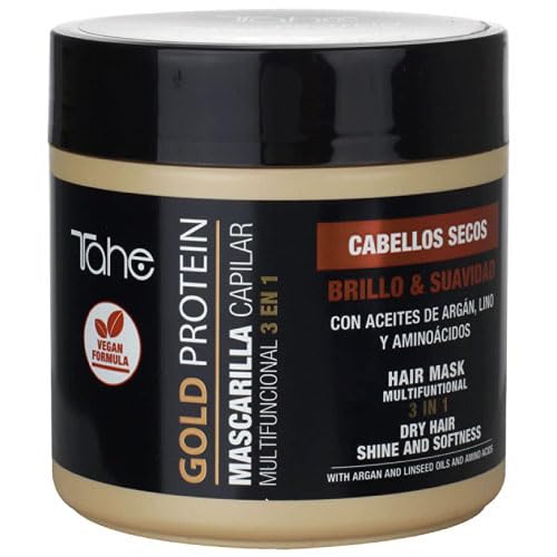 Tahe Gold Protein For Dry Hair Small Kit - Shampoo 300ml, Mask 400ml, Styling Cream 200ml - Nourishing & Softness Beauty & Personal Care Tahe