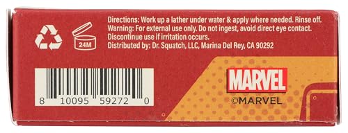 Dr. Squatch All Natural Men's Soap Bar Marvel Stark Cleanse Ironman Limted Edition with Zero Grit Blazing-Star 5oz with Natural Oils Beauty & Personal Care Dr. Squatch