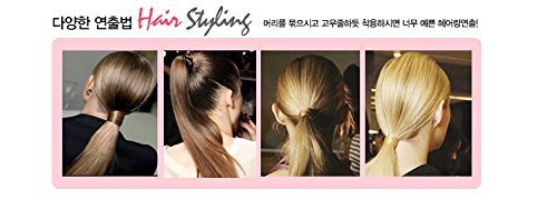 Hairpiece Stretchy Hair Ring for Girl, #yellow brown, Korean style, Kpop style, Korean Hair style Beauty and Personal Care Hairpiece