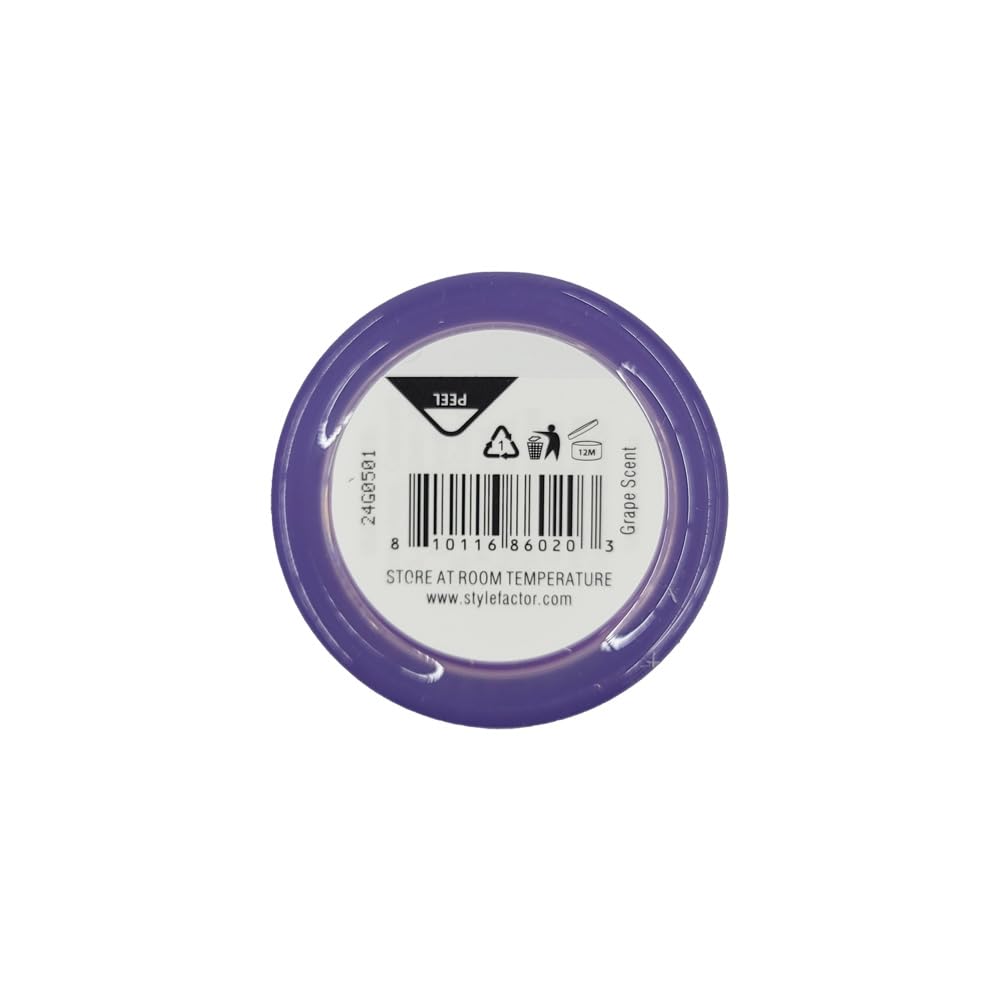 Style Factor EDGEBOOSTER Strong Hold Water-Based Pomade 0.85 Oz Mini Travel Size (0.85 Fl Oz (Pack of 1), Grape) Beauty & Personal Care Style Factor