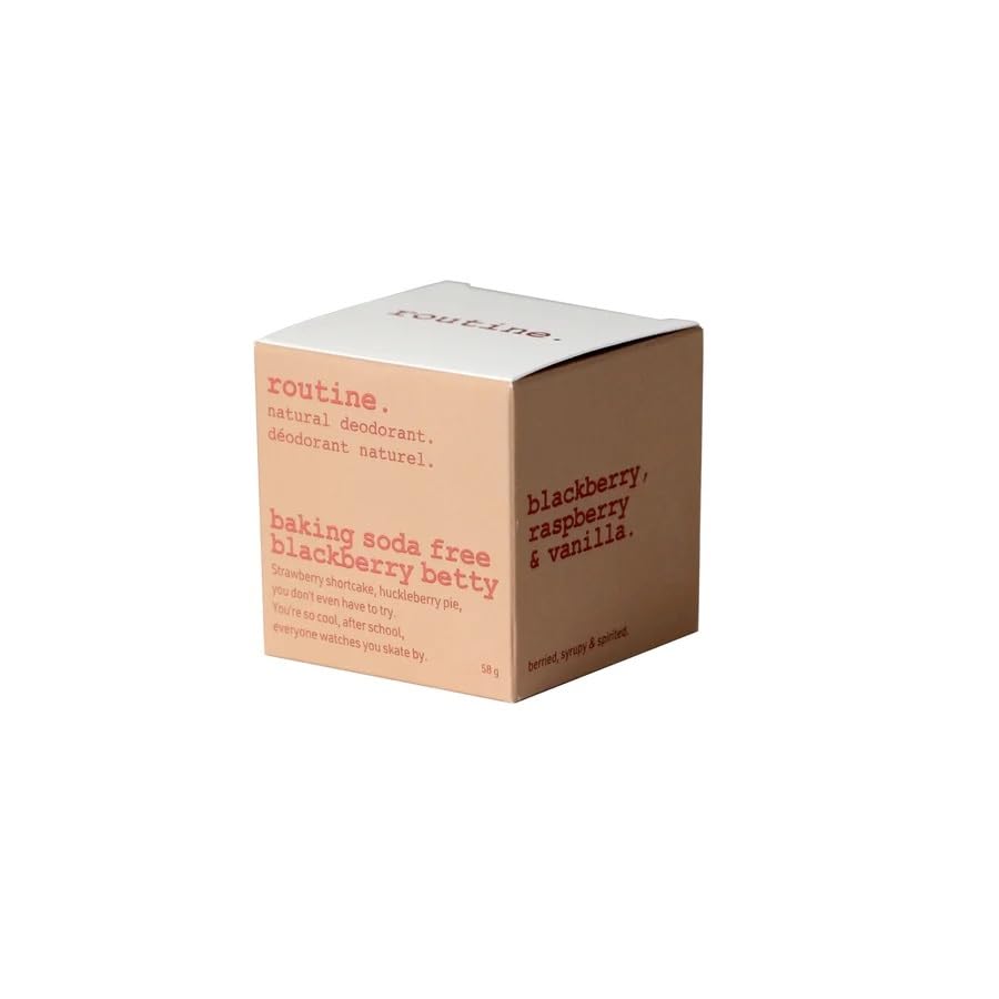 Routine. Natural and Aluminum Free Deodorant (2 Fluid Oz.) for Women and Men - BlackBerry Betty No Baking Soda (Cream Jar Formula) Beauty and Personal Care Routine