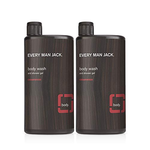 Every Man Jack Men's Body Wash - Cedarwood | 16.9-ounce Twin Pack - 2 Bottles Included | Naturally Derived, Parabens-free, Pthalate-free, Dye-free Beauty & Personal Care Every Man Jack