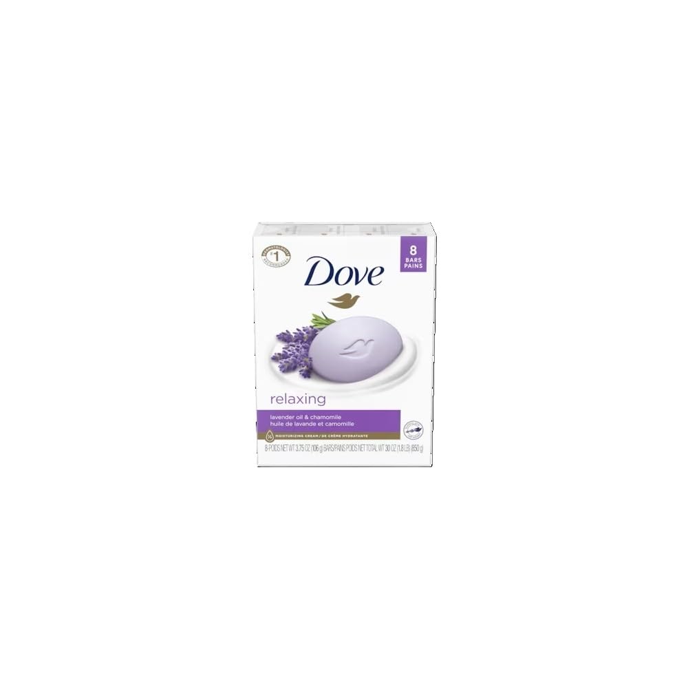 Dove Beauty Bar Soap Relaxing Lavender Oil & Chamomile 8 Bars for moisturized Skin, Calms dry Skin 3.75 oz Beauty & Personal Care Dove