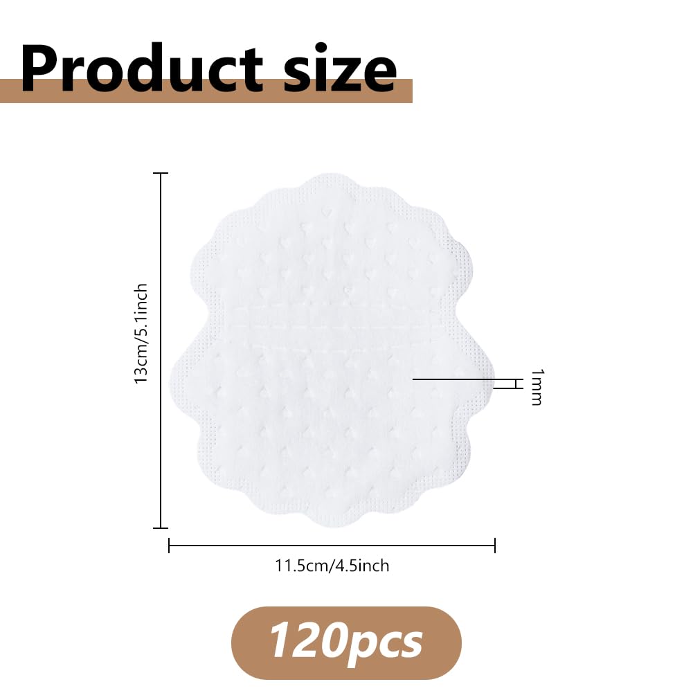 DICOSMETIC 120Pcs Underarm Sweat Pads Armpit Sweat Pads for Women and Men Disposable Dress Guards Comfortable Non Visible Unflavored Beauty and Personal Care DICOSMETIC