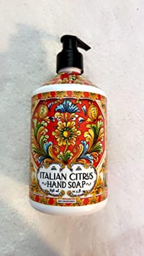 Sicilian Deruta | Hand Soap Collection 4 x 21.5 fl.oz Plastic Bottles Italian Citrus Lemon Verbena Gardenia Lily Coconut Lime 86 Fl Oz Beauty & Personal Care oleum crete