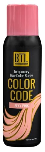 BTL Professional BTL Color Code Temporary Hair Color Spray-On! Vibrant & Easy to Wash | Fast Drying (3oz/80g) (Sexy Pink, 3oz/80g) Beauty & Personal Care BTL Professional