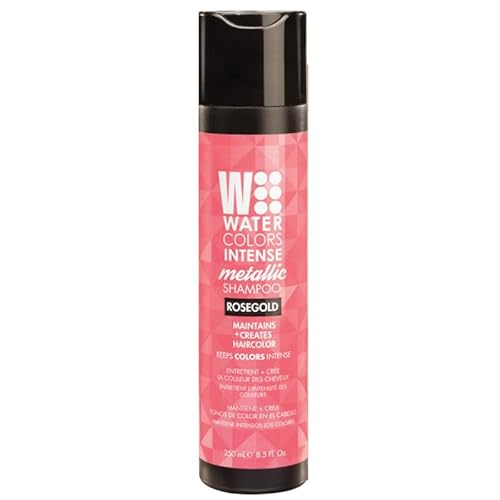 Watercolors INTENSE METALLIC Semi Permanet Color Depositing Shampoo-Sulfate & Paraben Free to Maintain & Enhance Hair Color 8 fl oz - ROSE GOLD Beauty & Personal Care Watercolors