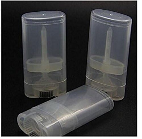 10PCS 15ml 0.5oz Clear Empty Plastic Oval DIY Lipstick Lip Balm Lip Gloss Tubes Deodorant Crayon Chapstick Tube Bottle Containers Oval Holder Case Beauty & Personal Care ASTRQLE