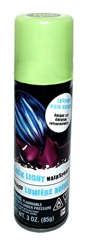 Stunning Black Light Hair Spray Color - 3 oz. (1 Count) - Instantly Transforms Your Look, Ideal for Parties & Cosplay Beauty & Personal Care Amscan