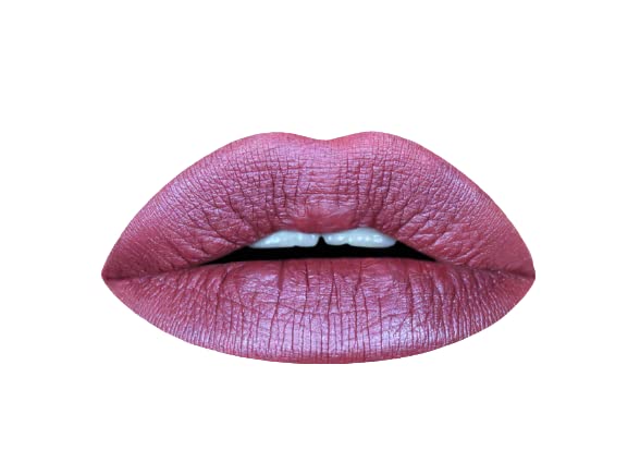 Aromi Sugared Mauve Metallic Liquid Lipstick, Purple Pink Lip Color with Shimmery Finish, Raspberry Mulberry Shade, Long-Lasting, Handmade (Sugared Beauty & Personal Care Aromi