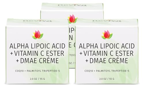 DMAE Firming Facial Cream, Alpha Lipoic Acid & Vitamin C Ester, 3-Pack 2 oz