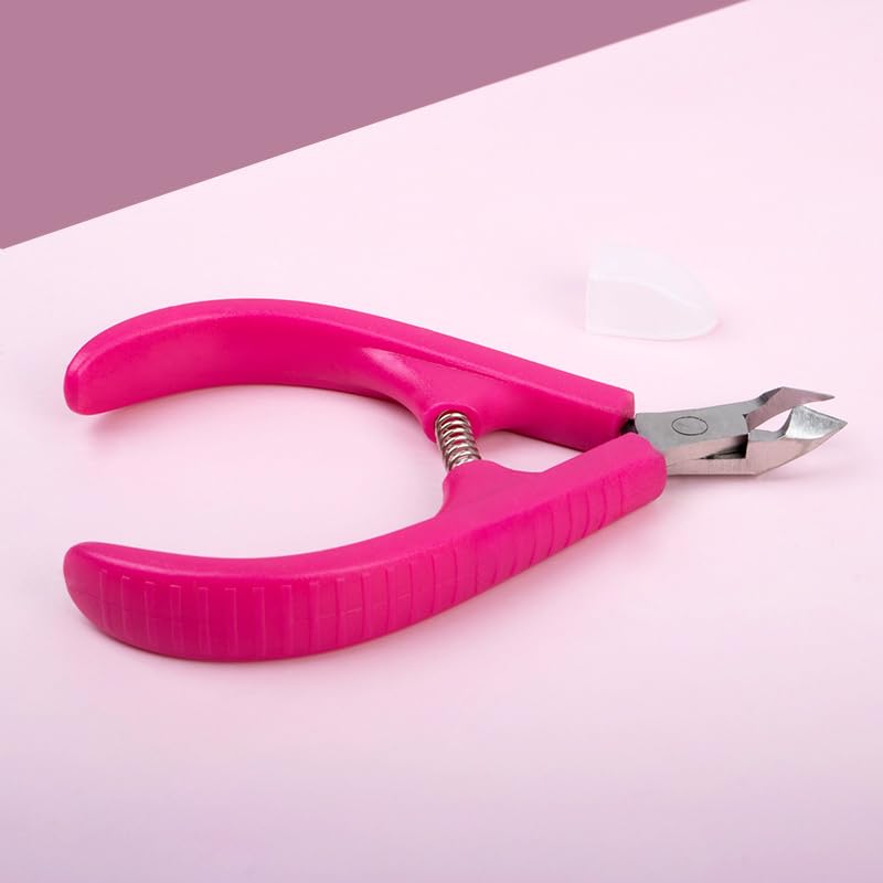 AKOAK Stainless Steel Cuticle Cutter, Plastic Handle, Sharp Blade, for Nail Care, Pedicure, Manicure Tools (Pink) Beauty and Personal Care AKOAK